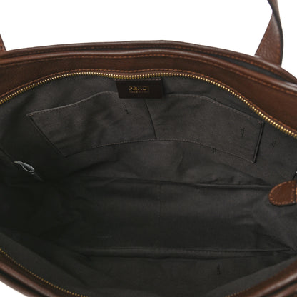 Fendi Zucca Vitello Artic Grande Shopping Tote Tobacco Castagna 5 of 8