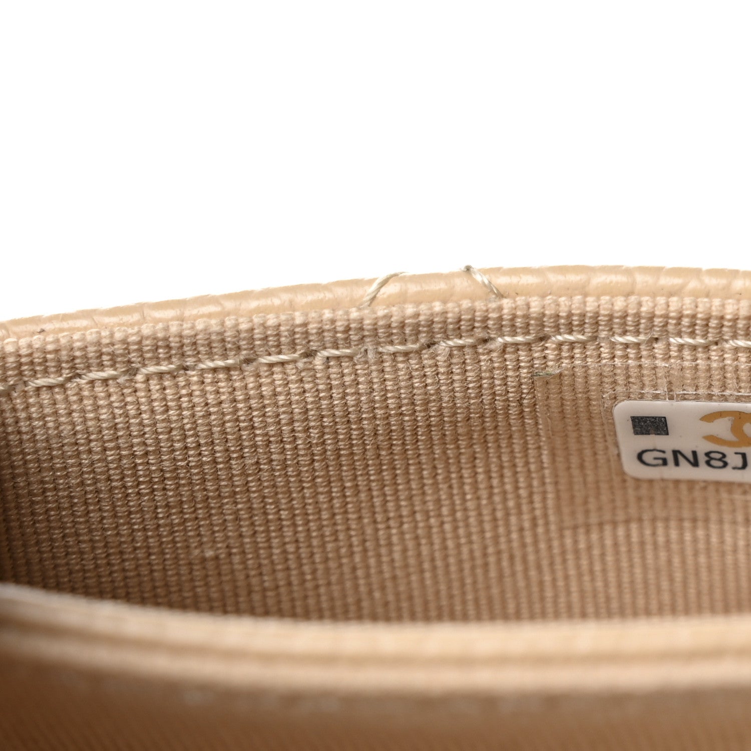 Chanel Caviar Quilted Flap Card Holder Wallet Beige 8 of 9