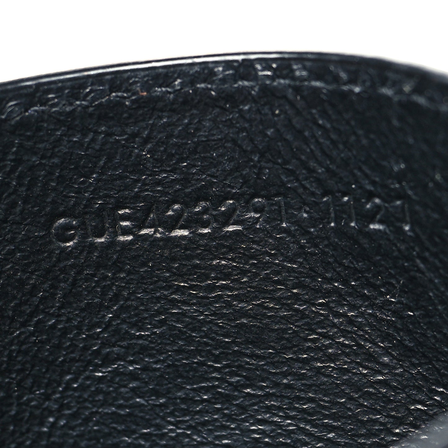 Grain De Poudre Matelasse Chevron Monogram Credit Card Case Black