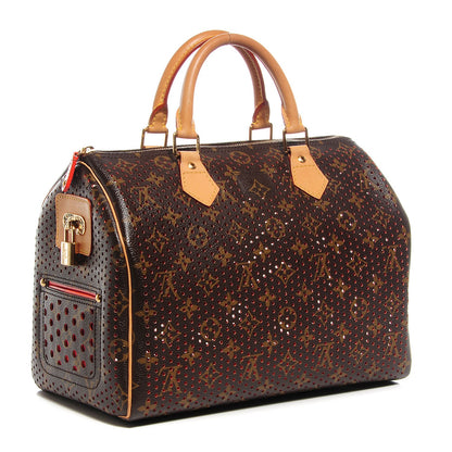 Louis Vuitton Monogram Perforated Speedy 30 Orange 3 of 7
