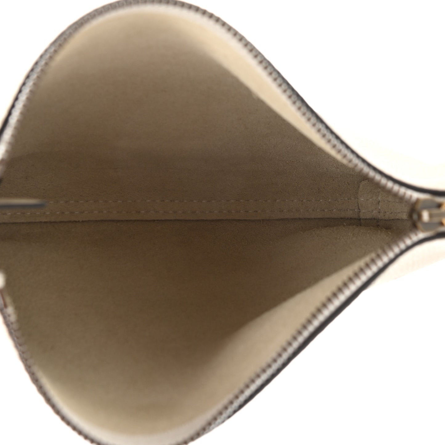 Pebbled Calfskin Logo Portfolio Clutch White