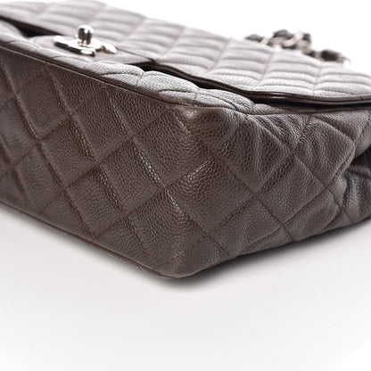 Chanel Caviar Quilted Jumbo Single Flap Brown 11 of 14