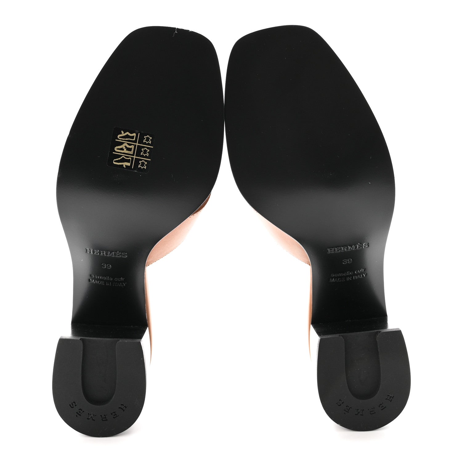 Hermes Calfskin Helia 60 Sandals 39 Gold 6 of 9