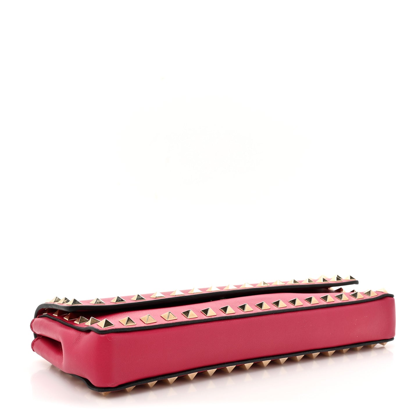 Nappa Rockstud Bangle Clutch Red
