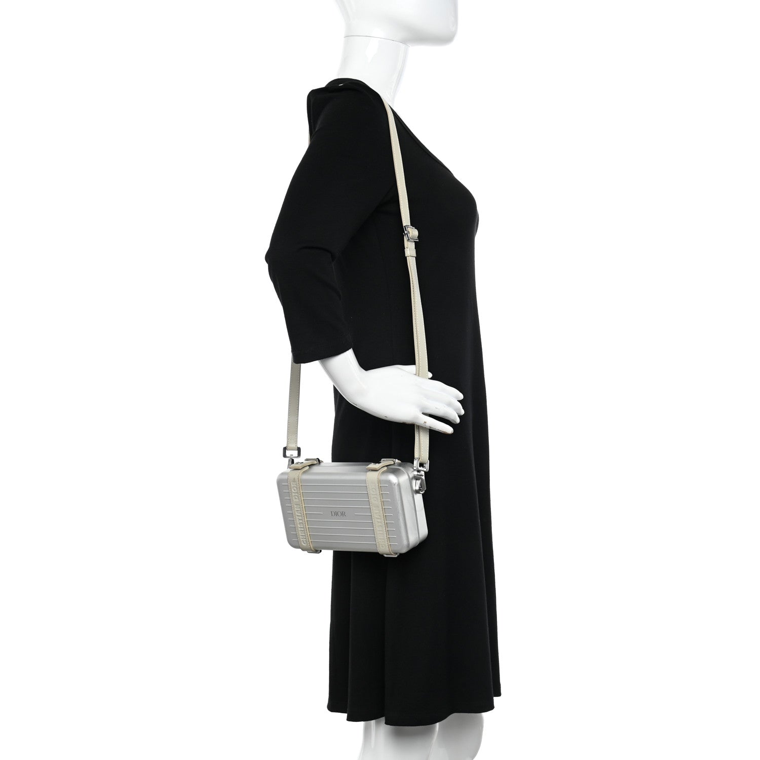 Christian Dior X RIMOWA Aluminum Personal Clutch On Strap Silver 2 of 11