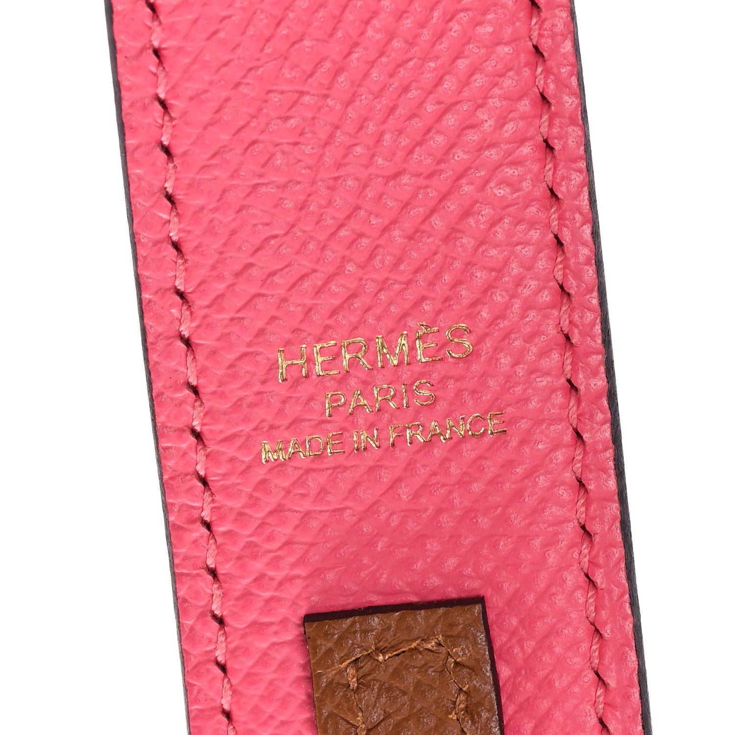 Hermes Epsom 30mm Tressage Au Galop Shoulder Strap  Rose Azalee Senne 3 of 5