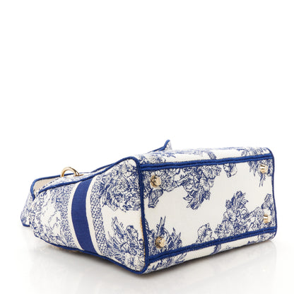 Christian Dior Canvas Reverse Embroidered Rêve d'Infini Medium Lady D-Lite Blue Multicolor 4 of 10