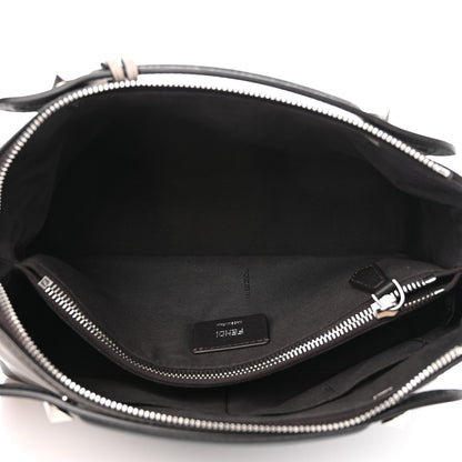 Fendi Vitello Dolce 4 Color Medium By The Way Boston Bag Carbone Grigio Polvere Multicolor 5 of 8