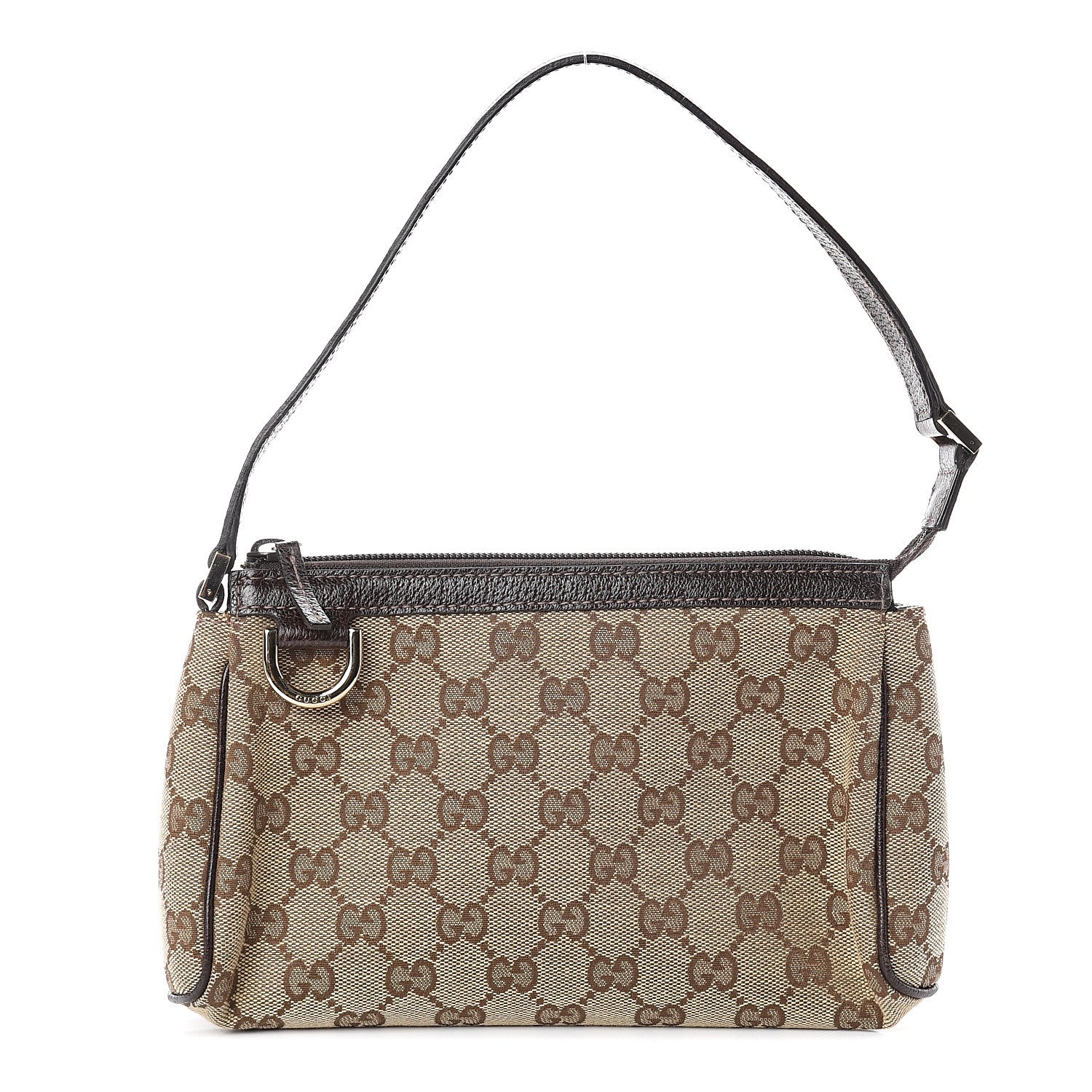 Gucci Monogram D Ring Cosmetic Case Brown 1 of 6