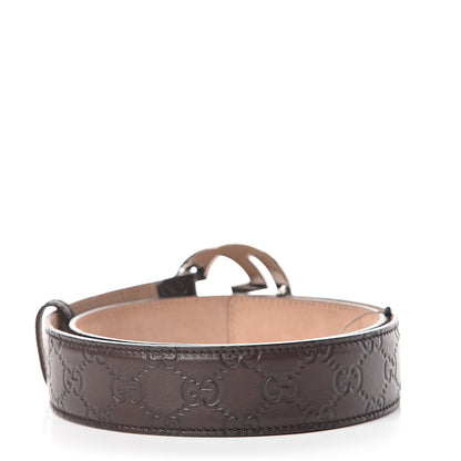 Gucci Guccissima Interlocking G Belt 85 34 Dark Brown 2 of 5