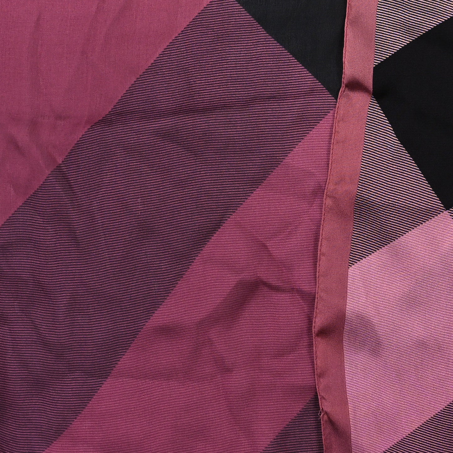 Silk Mega Check Scarf Ash Rose