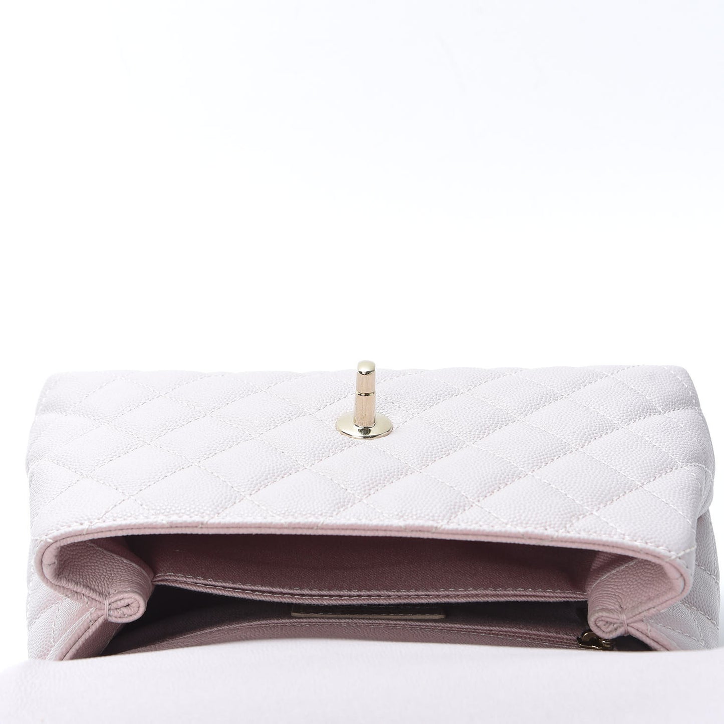 Caviar Quilted Mini Coco Handle Flap Lilas Lilac