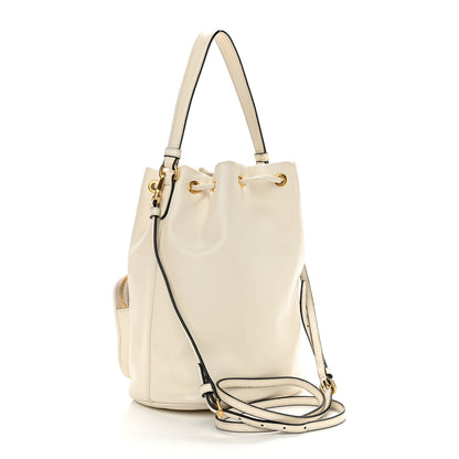 Prada Glace Calfskin Logo Mini Bucket Crossbody Bag White 3 of 10