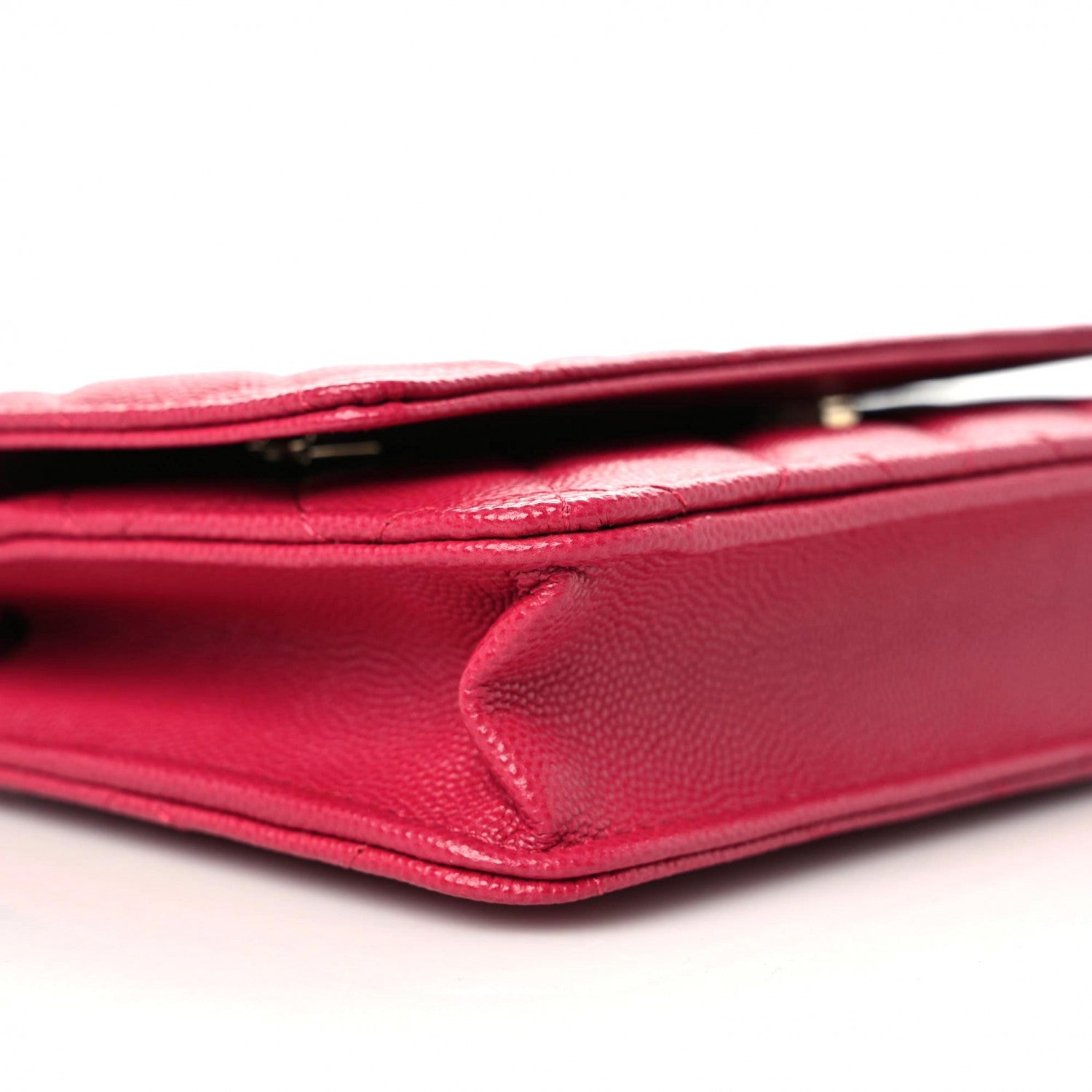 Chanel Caviar Quilted Wallet On Chain WOC Dark Pink 12 of 12