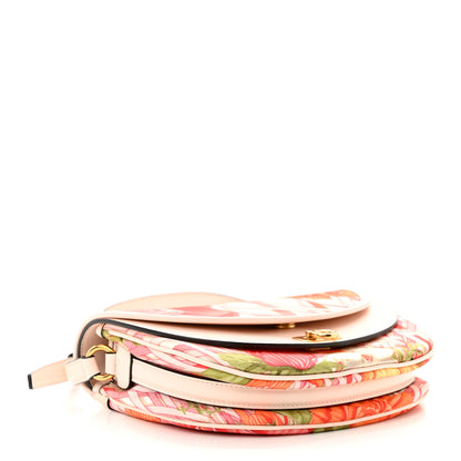 Salvatore Ferragamo SALVATORE FERRAGAMO Nylon Calfskin Vimini Travel Crossbody Bag Pink Lemonade 4 of 10