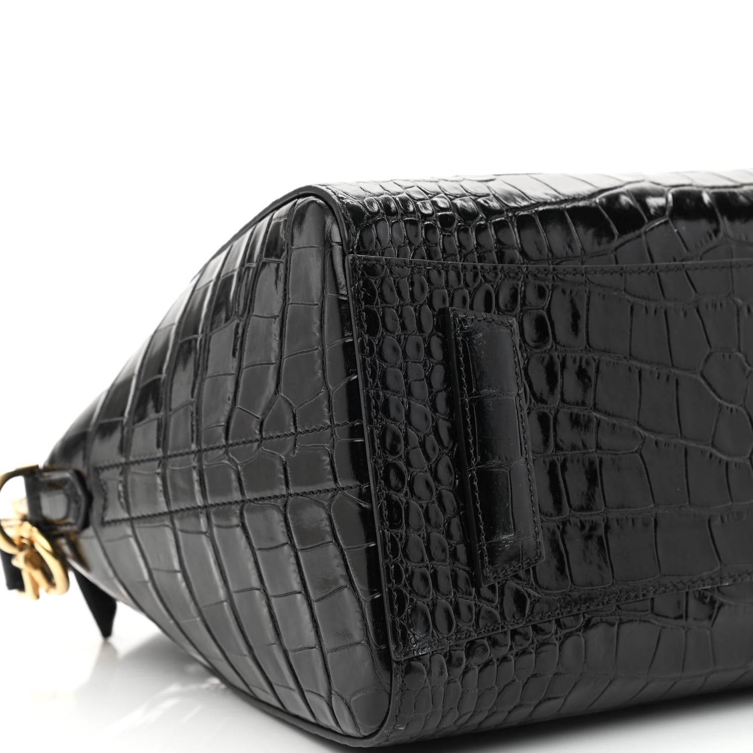 Givenchy Calfskin Crocodile Embossed Small Antigona Black 9 of 10