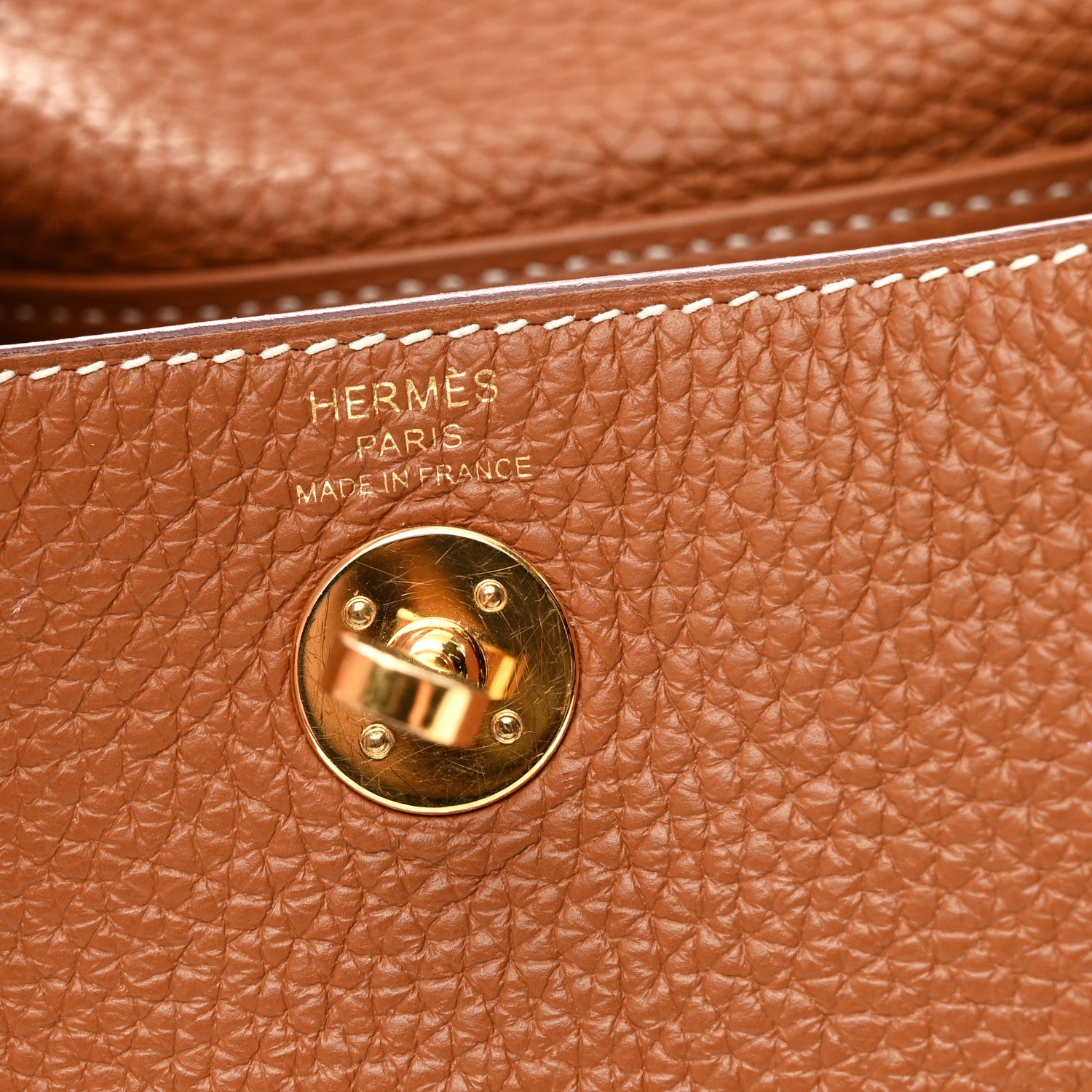 Hermes Taurillon Clemence Mini Lindy 20 Gold 6 of 12