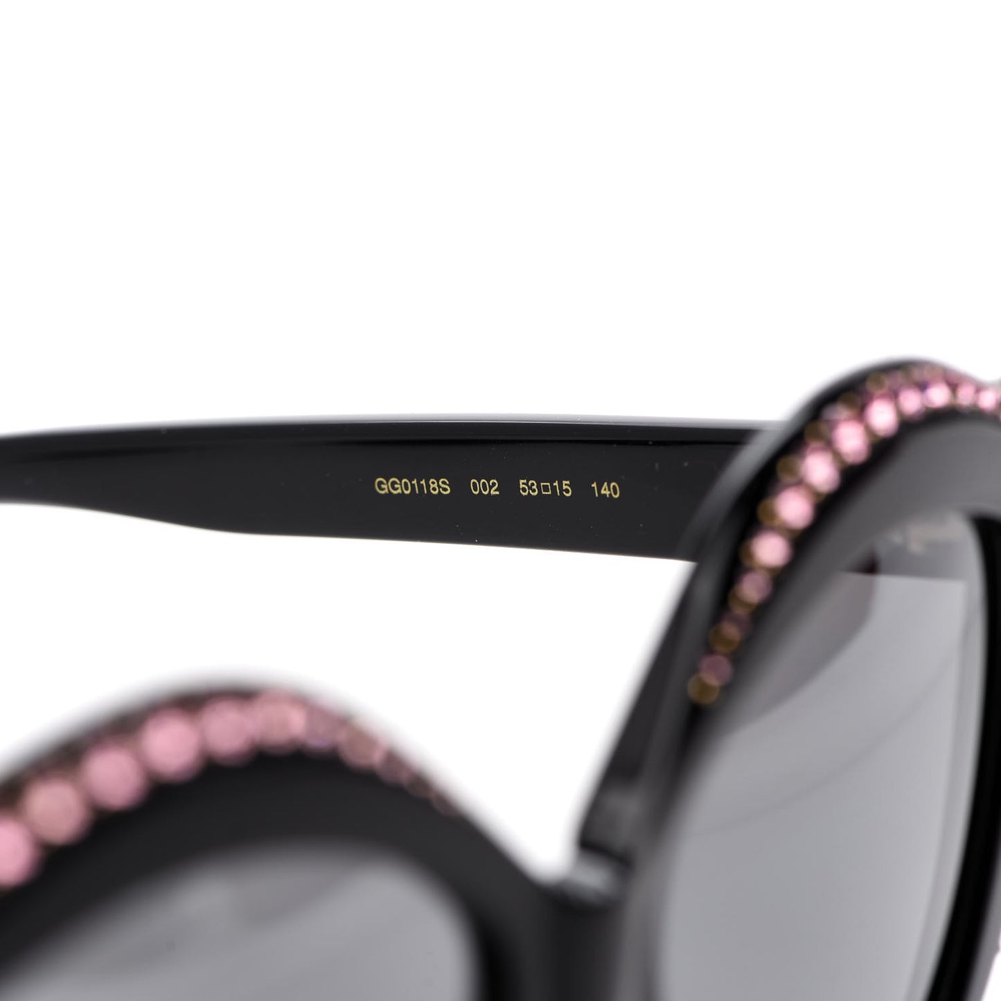 Crystal Cat Eye GG0118S Sunglasses Black