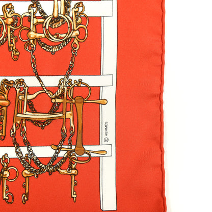 Hermes Silk Mors Et Filets Pocket Square 3 of 4