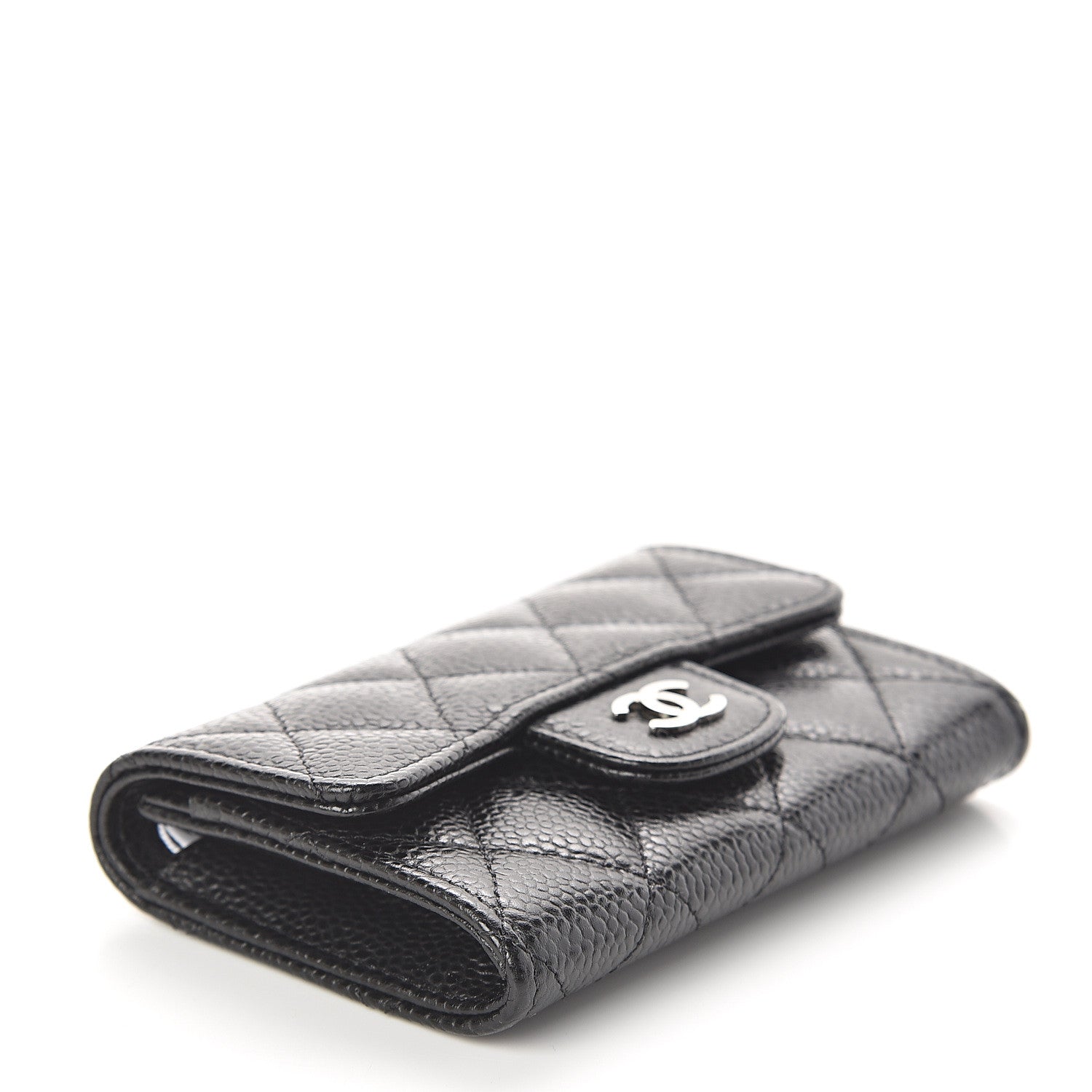 Chanel Caviar Quilted Flap Card Holder Black 4 of 9