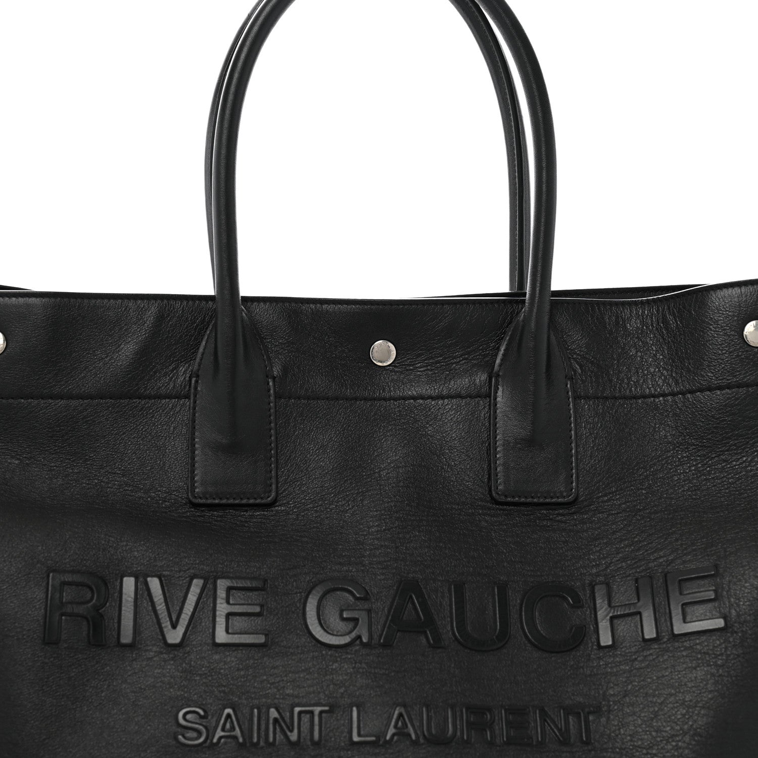 Saint Laurent Vitello Rive Gauche Large Tote Black 8 of 11
