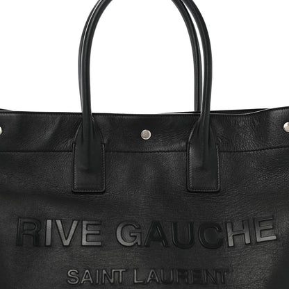 Saint Laurent Vitello Rive Gauche Large Tote Black 8 of 11