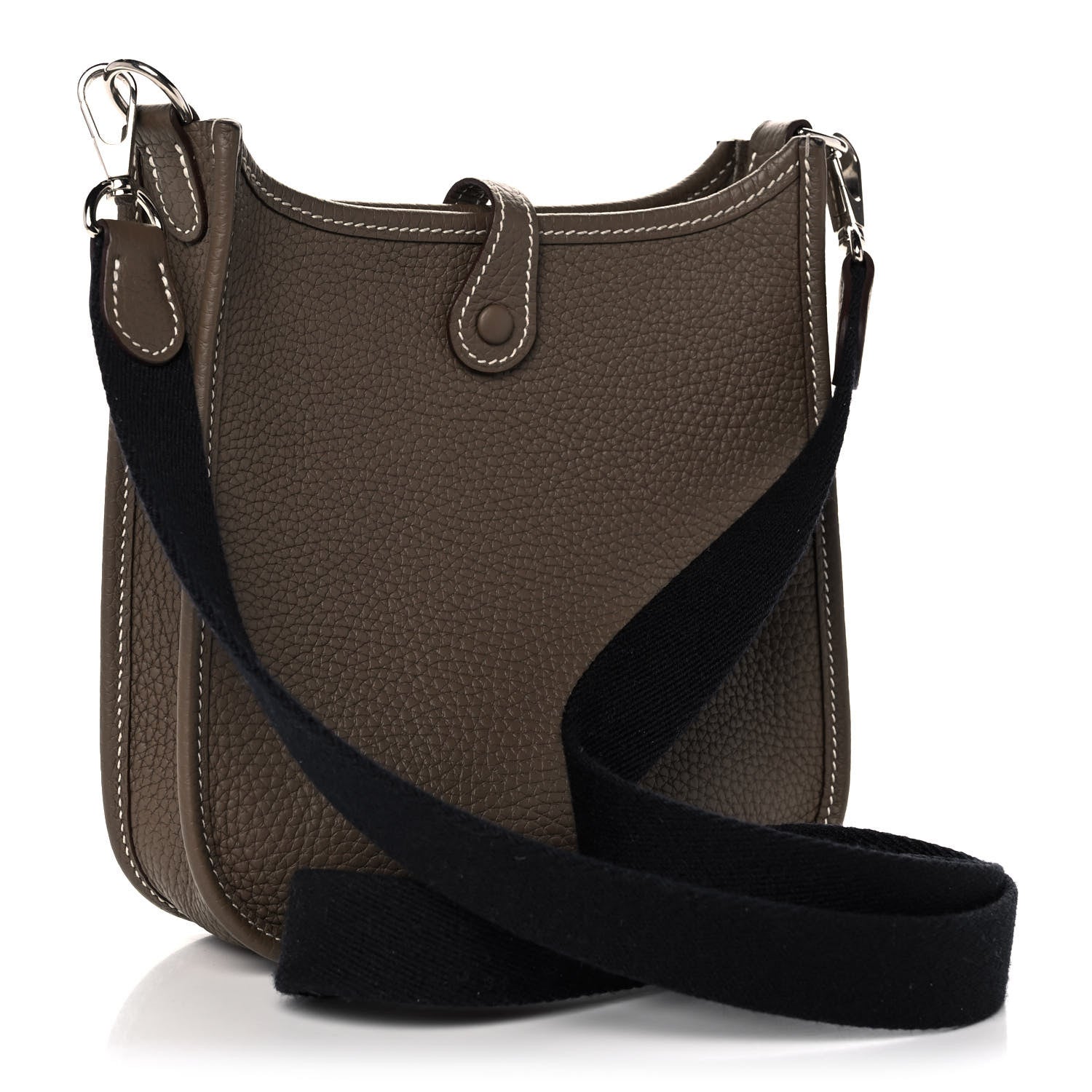 Hermes Taurillon Clemence Amazone Evelyne TPM Etoupe Bleu Indigo 3 of 8