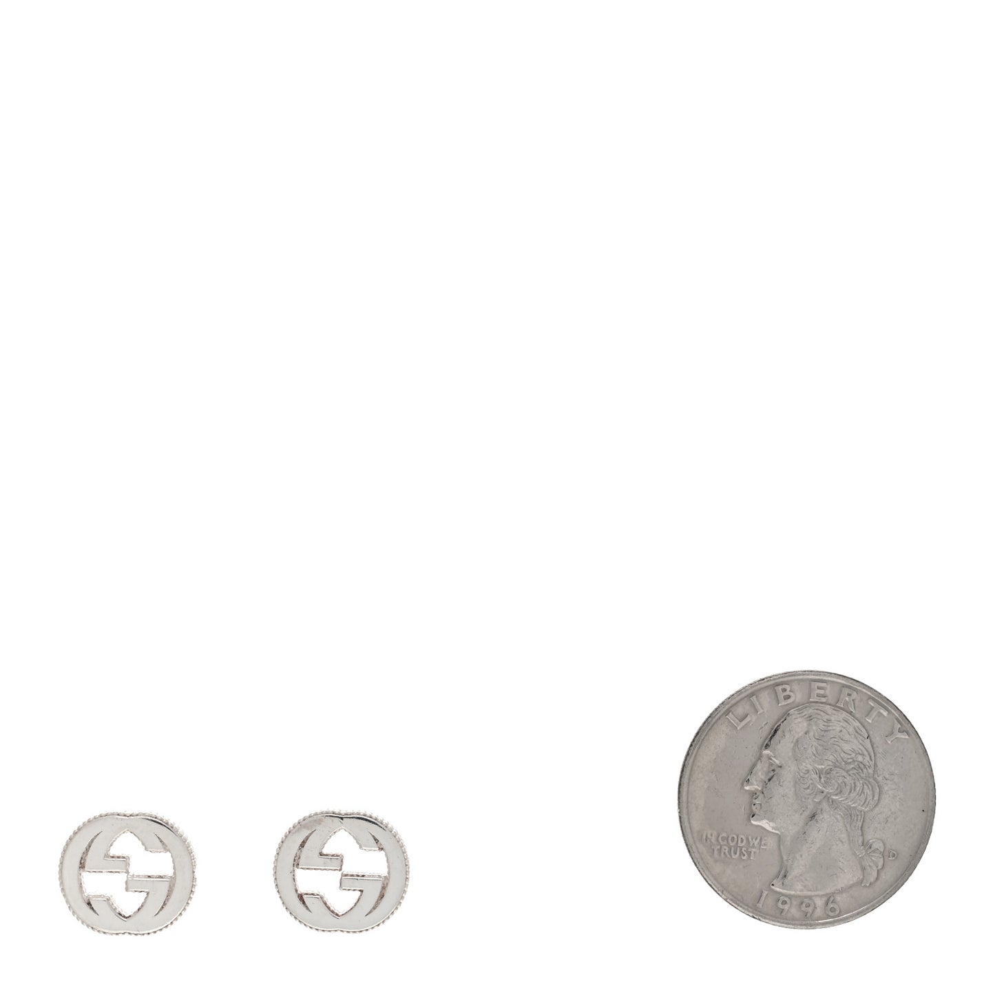 Sterling Silver Interlocking G Stud Earrings