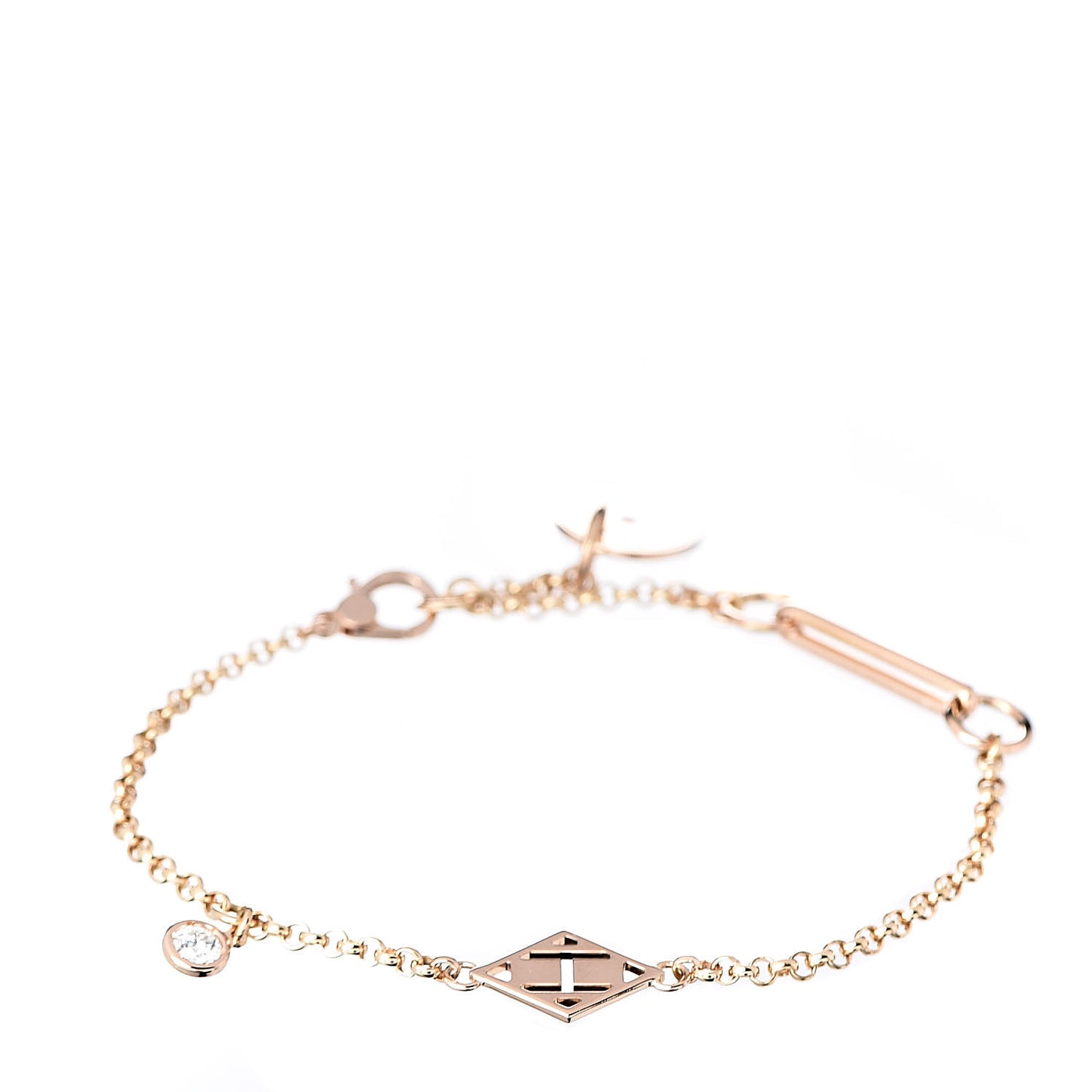 18K Rose Gold Diamond Gambade Bracelet ST