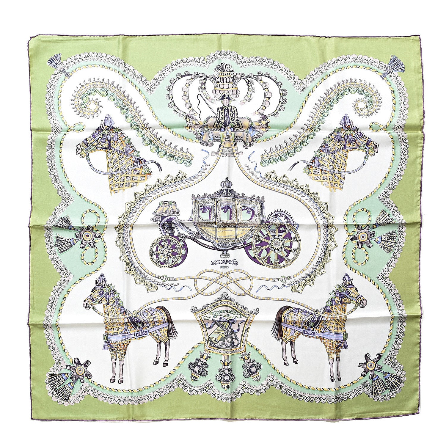 Hermes Silk Carre Paperoles Scarf 90 1 of 4