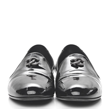 Chanel Patent CC Mocassin Loafers 40 Black 2 of 12