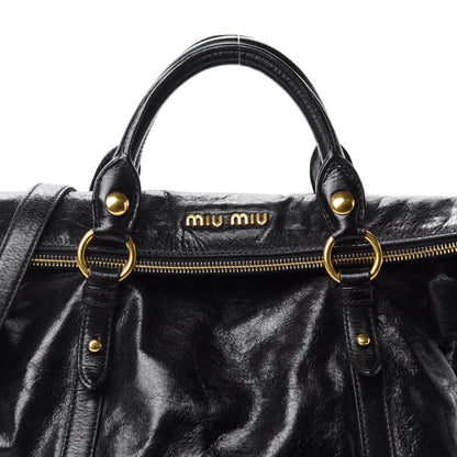 Miu Miu Vitello Lux Medium Bow Bag Black 10 of 10