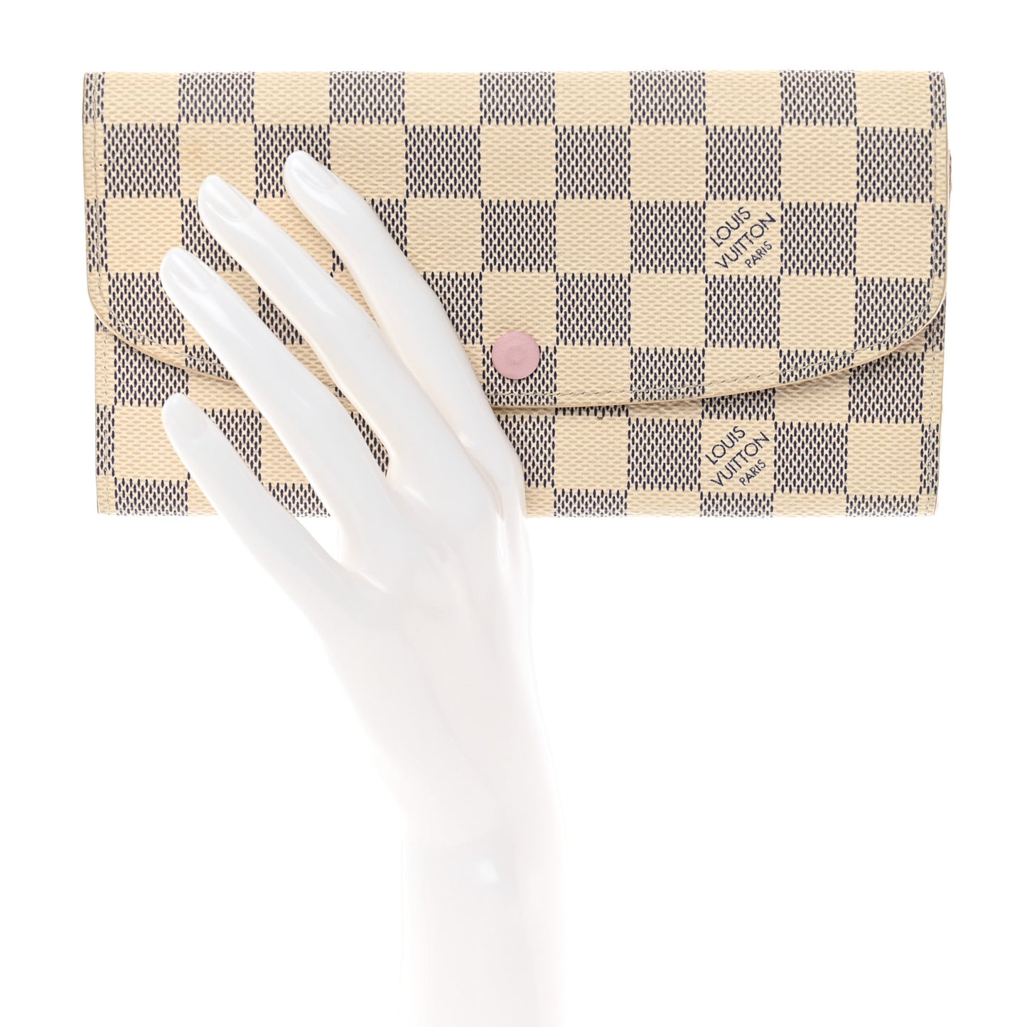 Damier Azur Emilie Wallet Rose Ballerine