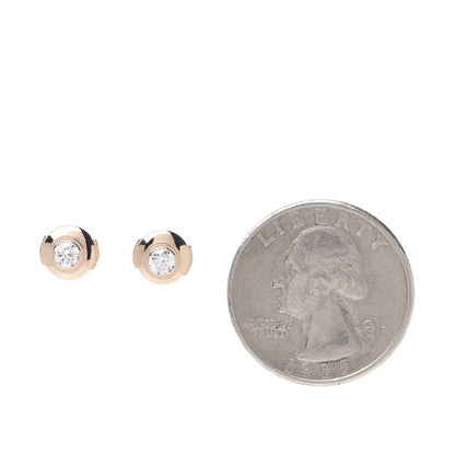 Cartier 18K Pink Gold Diamond MM D'Amour Earrings 2 of 6