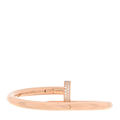 Cartier 18K Pink Gold Diamond Large Juste Un Clou Bracelet 2 of 4