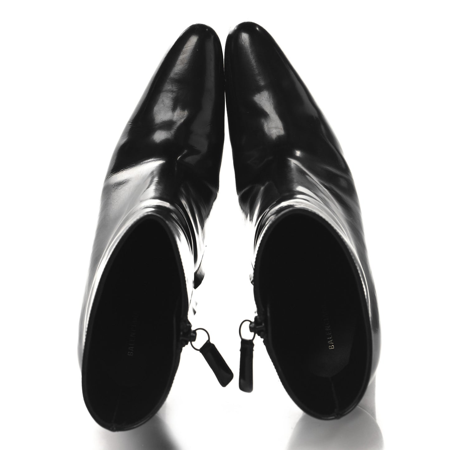 Patinated Calfskin Round Toe 110 Booties 38 Black