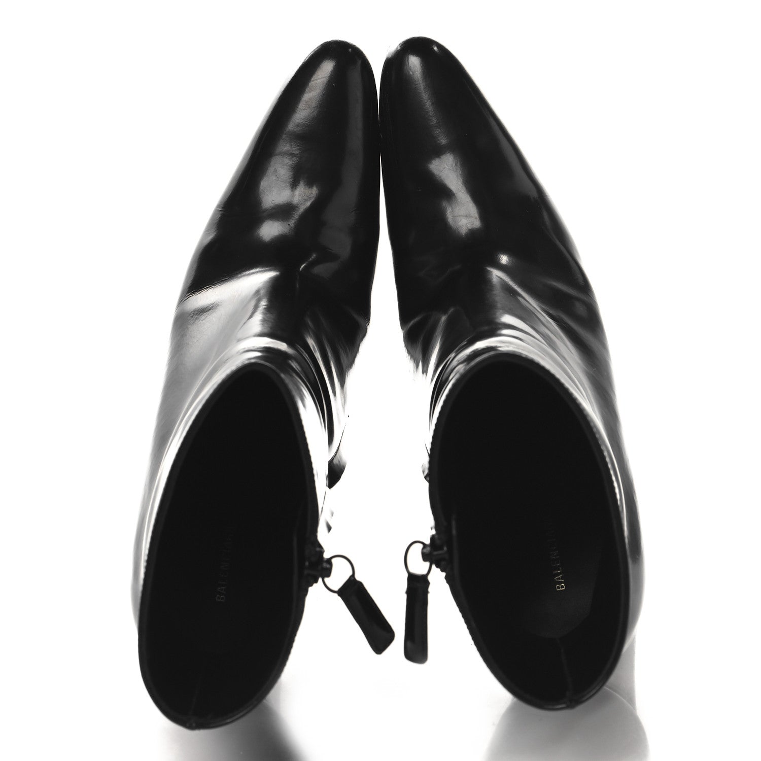 Balenciaga Patinated Calfskin Round Toe 110 Booties 38 Black 5 of 11