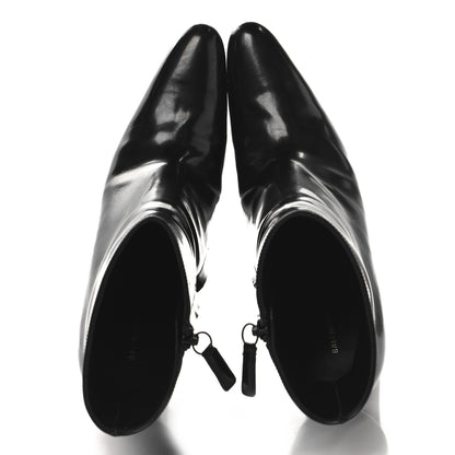 Balenciaga Patinated Calfskin Round Toe 110 Booties 38 Black 5 of 11