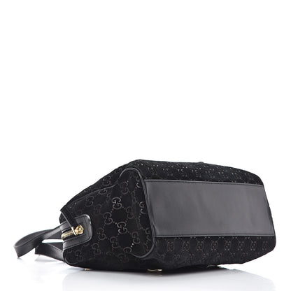 Gucci Guccissima Suede Charmy Boston Black 4 of 10