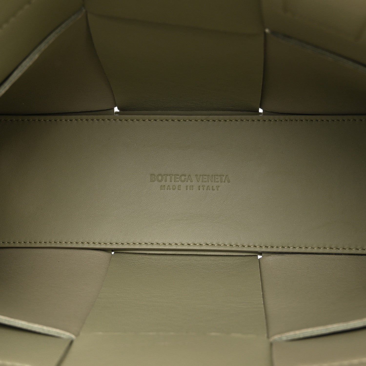 Bottega Veneta Grained Calfskin Maxi Intrecciato Mini Arco Tote Travertine 6 of 10
