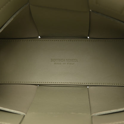 Bottega Veneta Grained Calfskin Maxi Intrecciato Mini Arco Tote Travertine 6 of 10