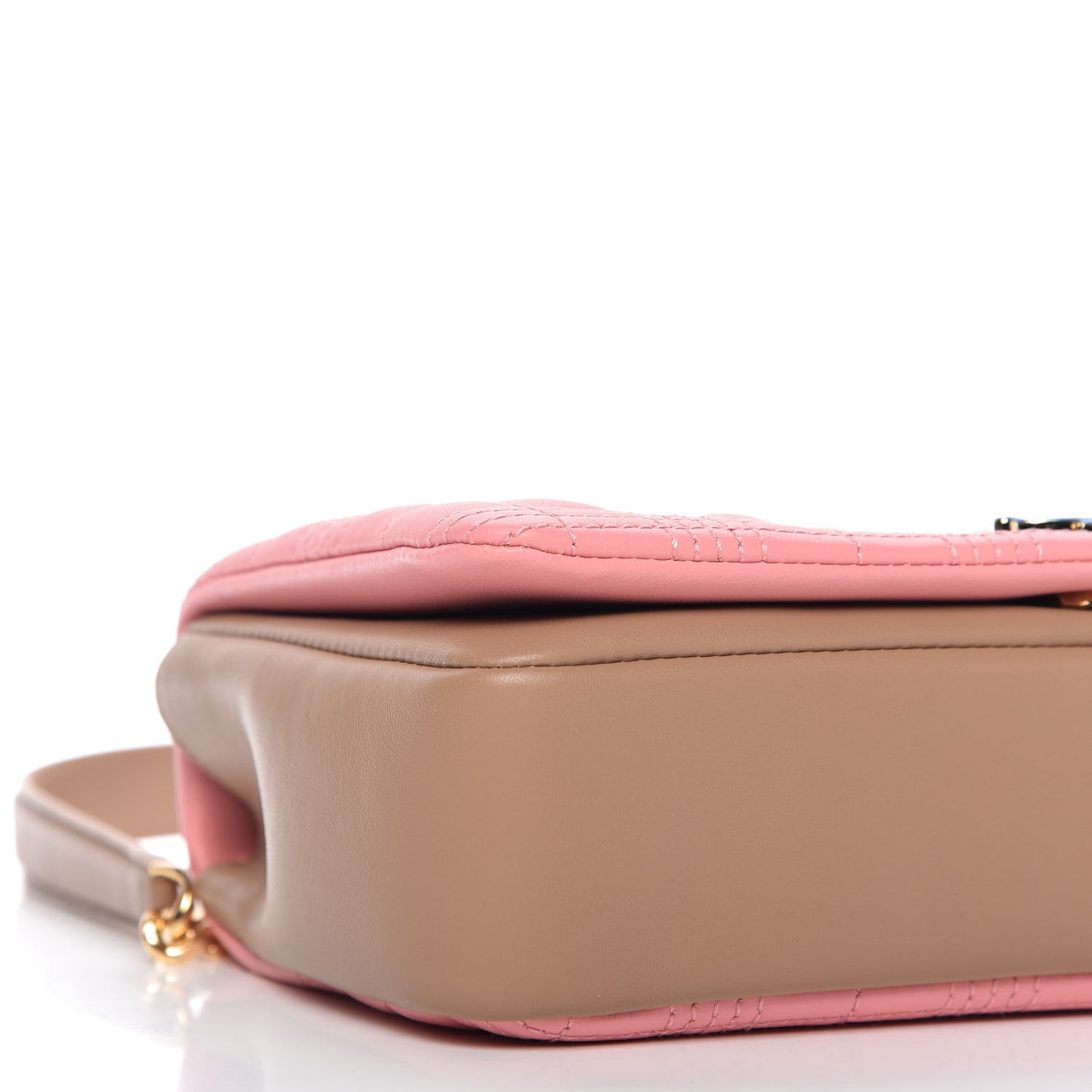 Lambskin Quilted Small Lola Bag Peony Camel