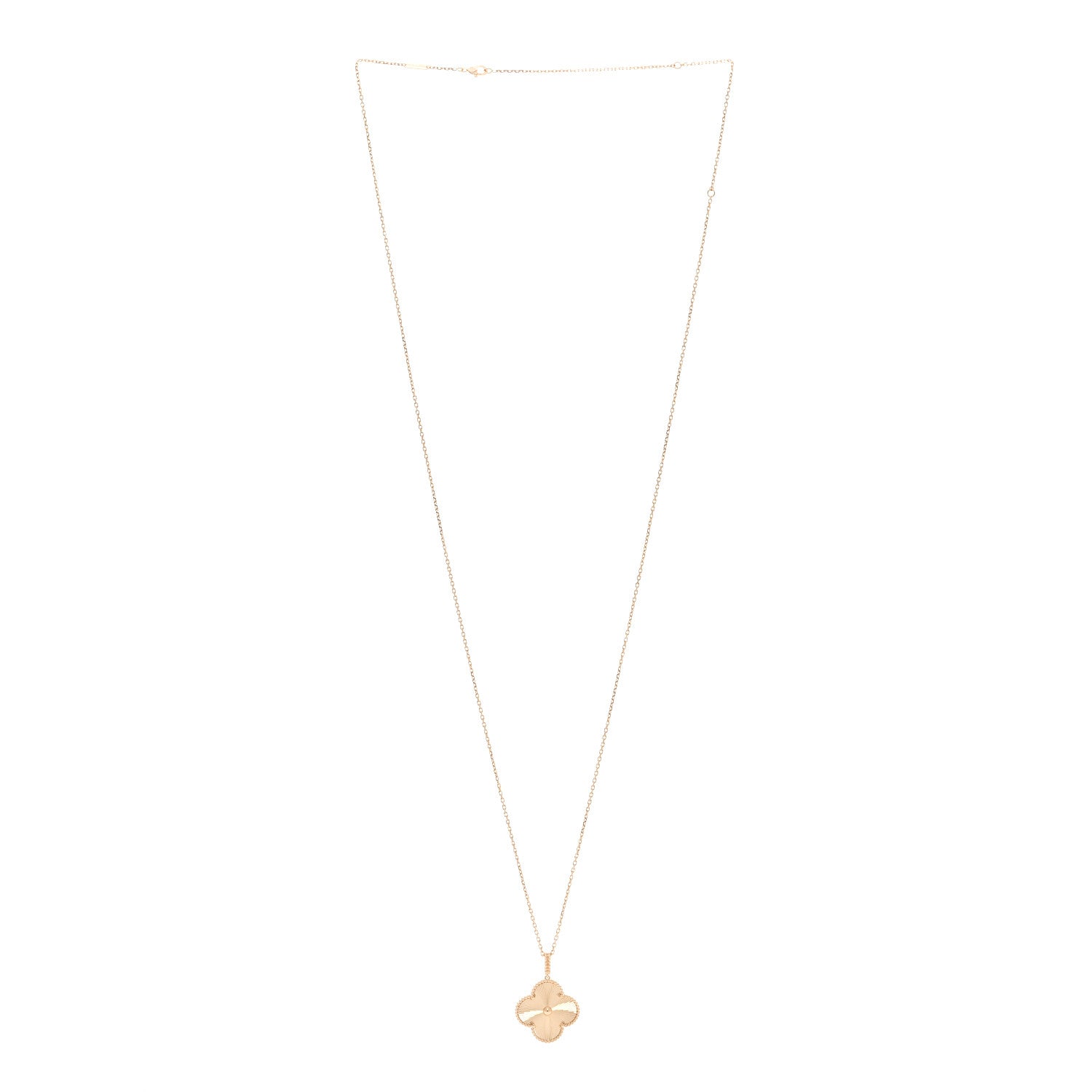 Van Cleef & Arpels 18K Yellow Gold Guilloche Magic Alhambra Long Necklace 3 of 5