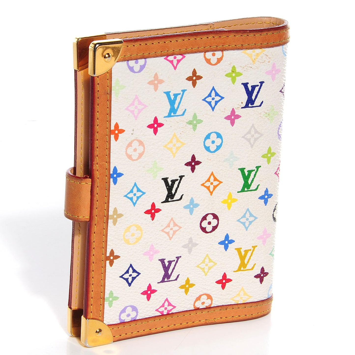 Monogram Multicolor Small Ring Agenda Cover White