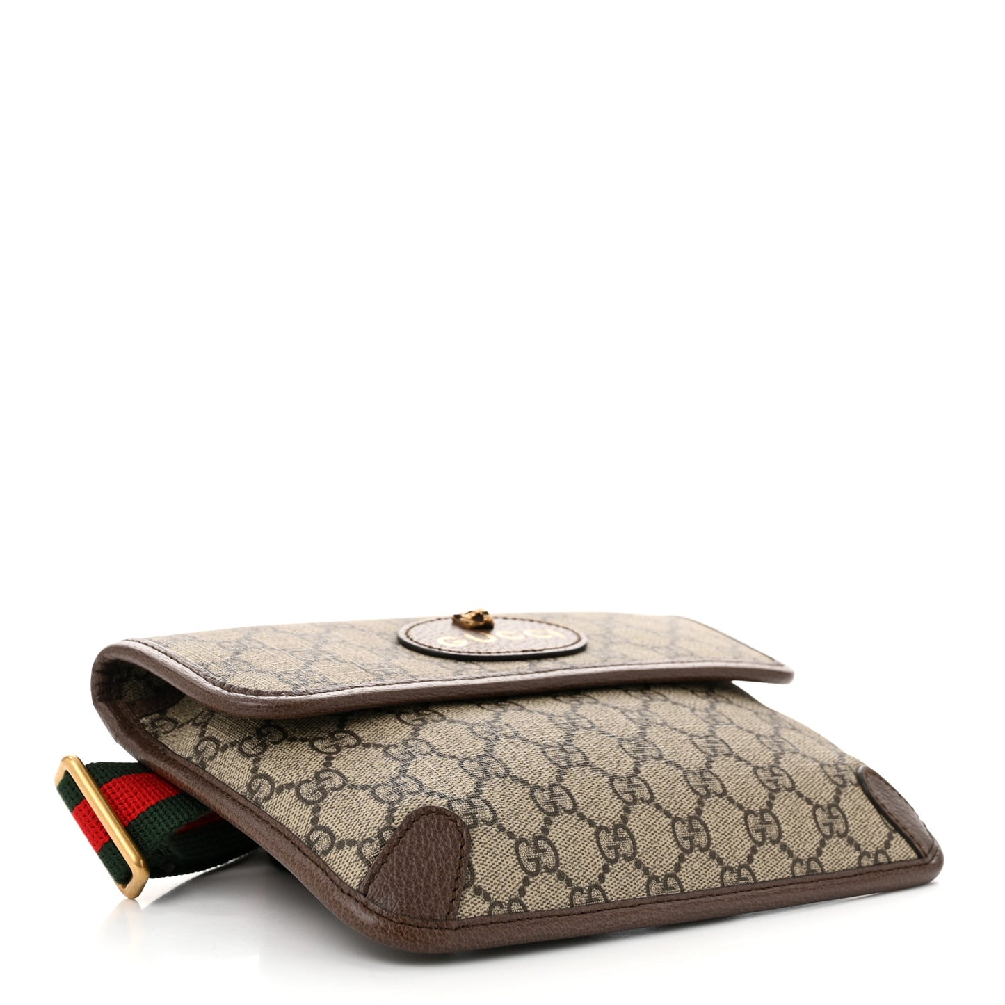 GG Supreme Monogram Neo Vintage Web Belt Bag Brown