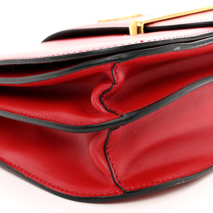 Prada City Calfskin Sidonie Small Chain Crossbody Bag Rosso 8 of 9