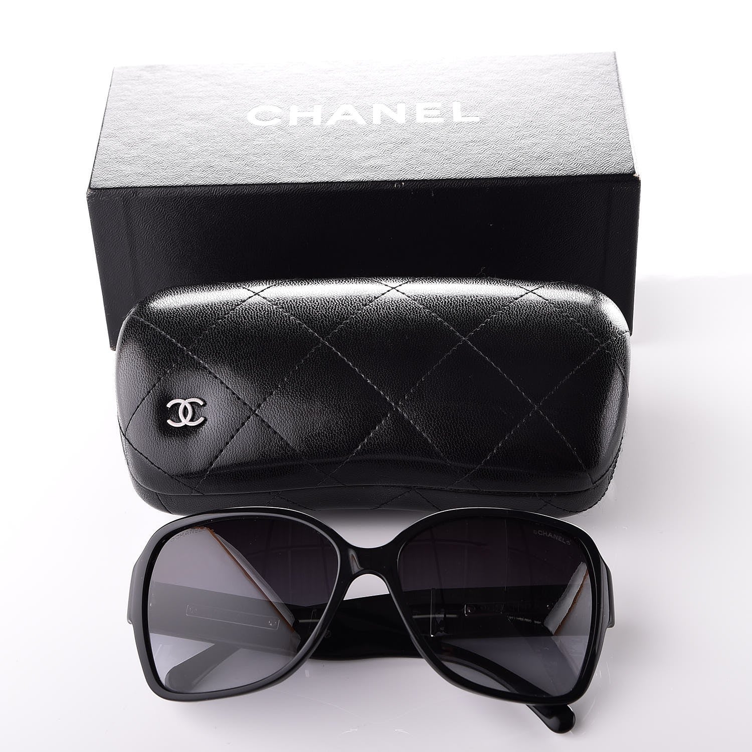 Chanel CC Sunglasses 1345 Black 8 of 8