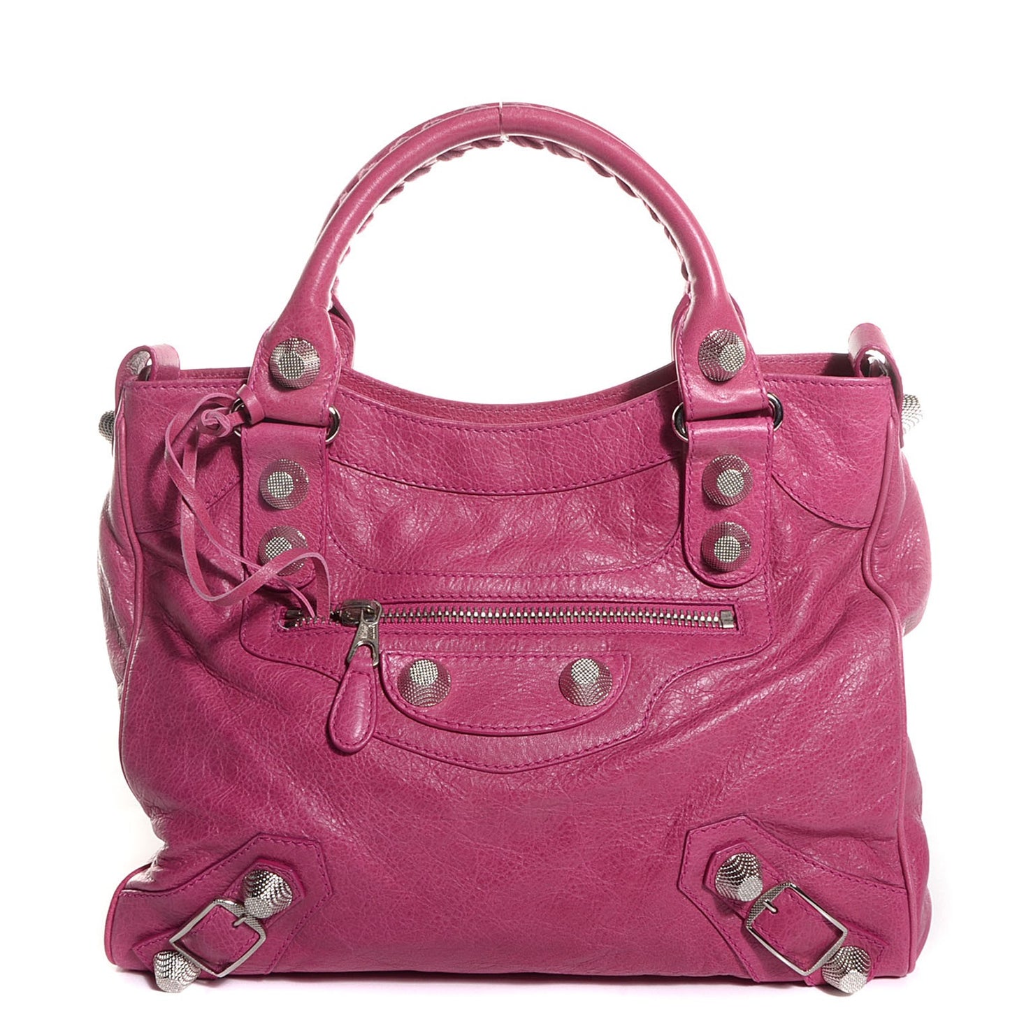 Agneau Giant 21 Silver Hardware Velo Cyclamen Fucsia