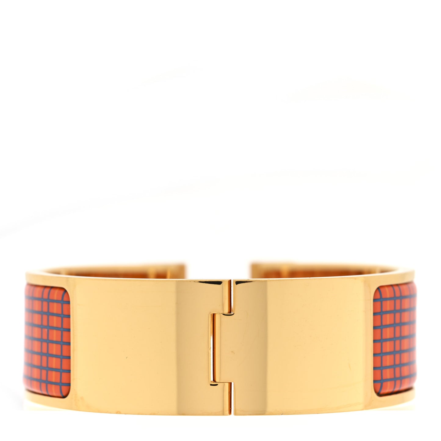 Enamel Printed Wide Clic Clac H Tartan Bracelet PM Tropique