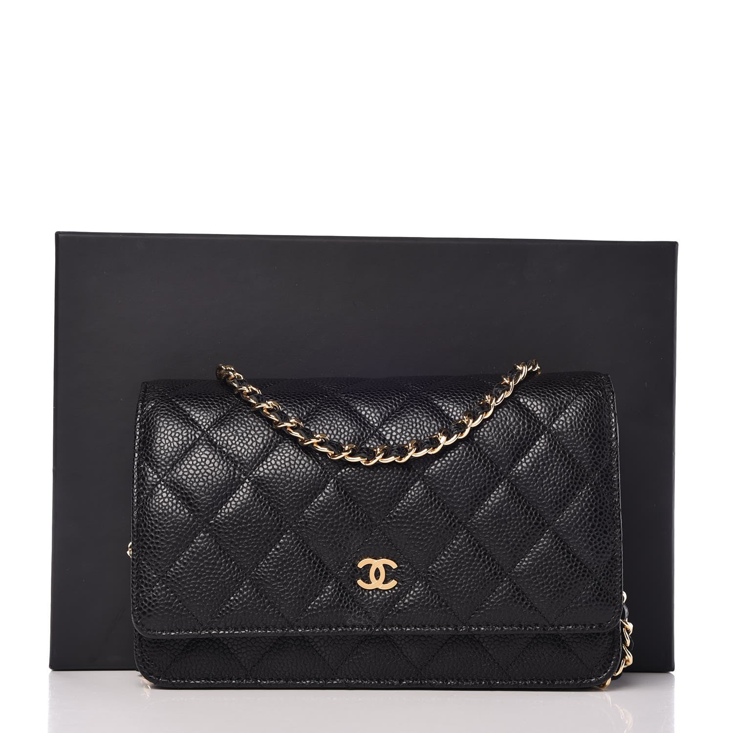 Chanel Caviar Quilted Wallet On Chain WOC Black 8 of 8